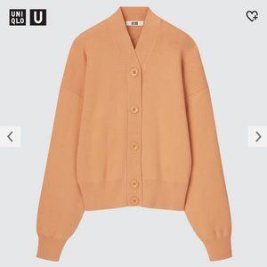 Uniqlo Short Cardigan - Orange - Small